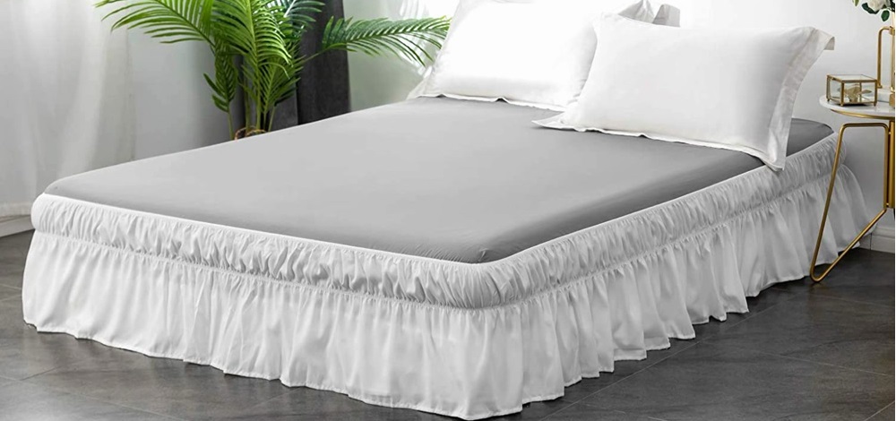 Jansons Direct Linens Mantovana Letto Broderie Anglaise di Facile Uso Misura King Bianca 